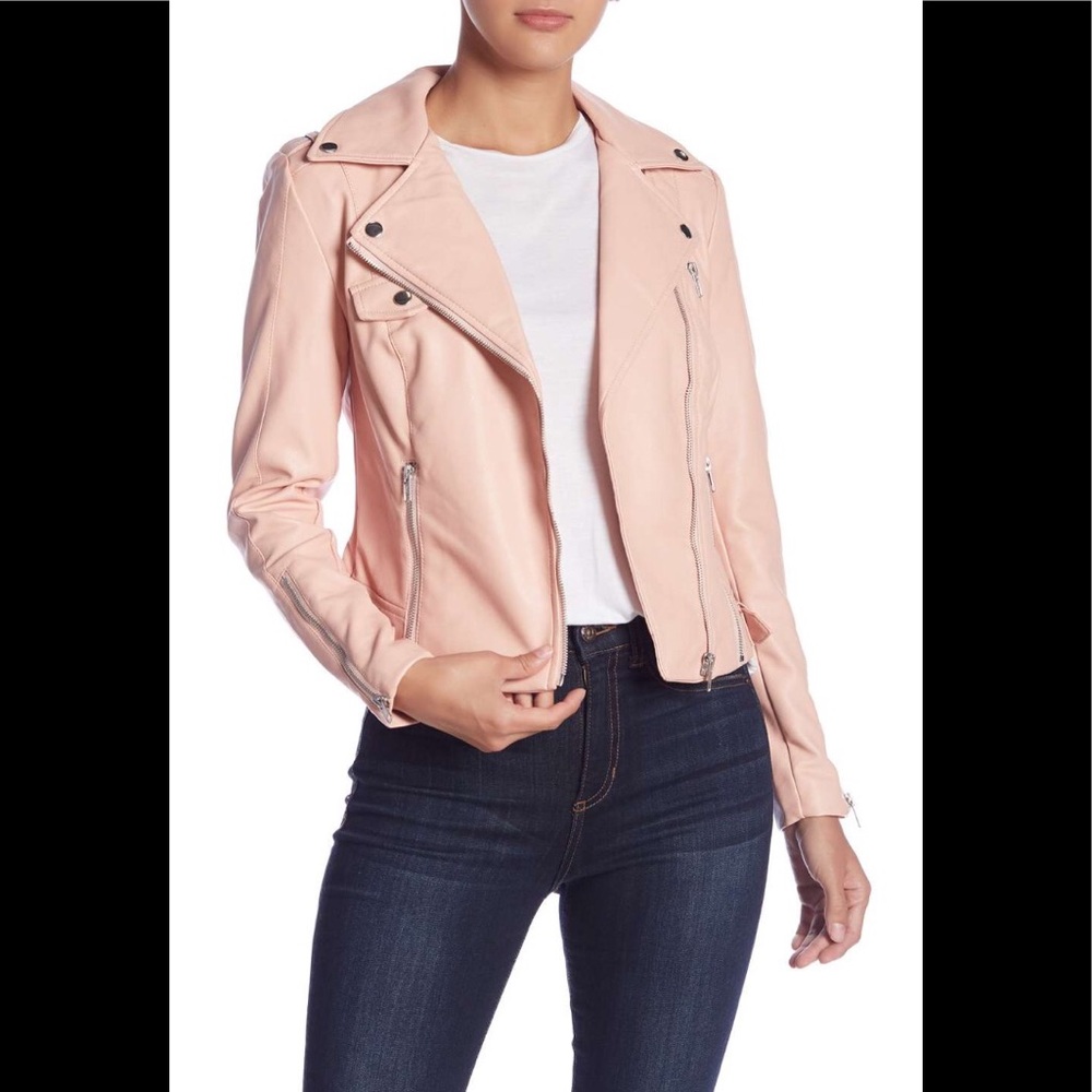 Romeo & Juliet Couture - Faux Leather Moto Jacket Final sale